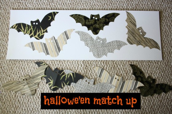 Bat Themed Halloween Matching Game