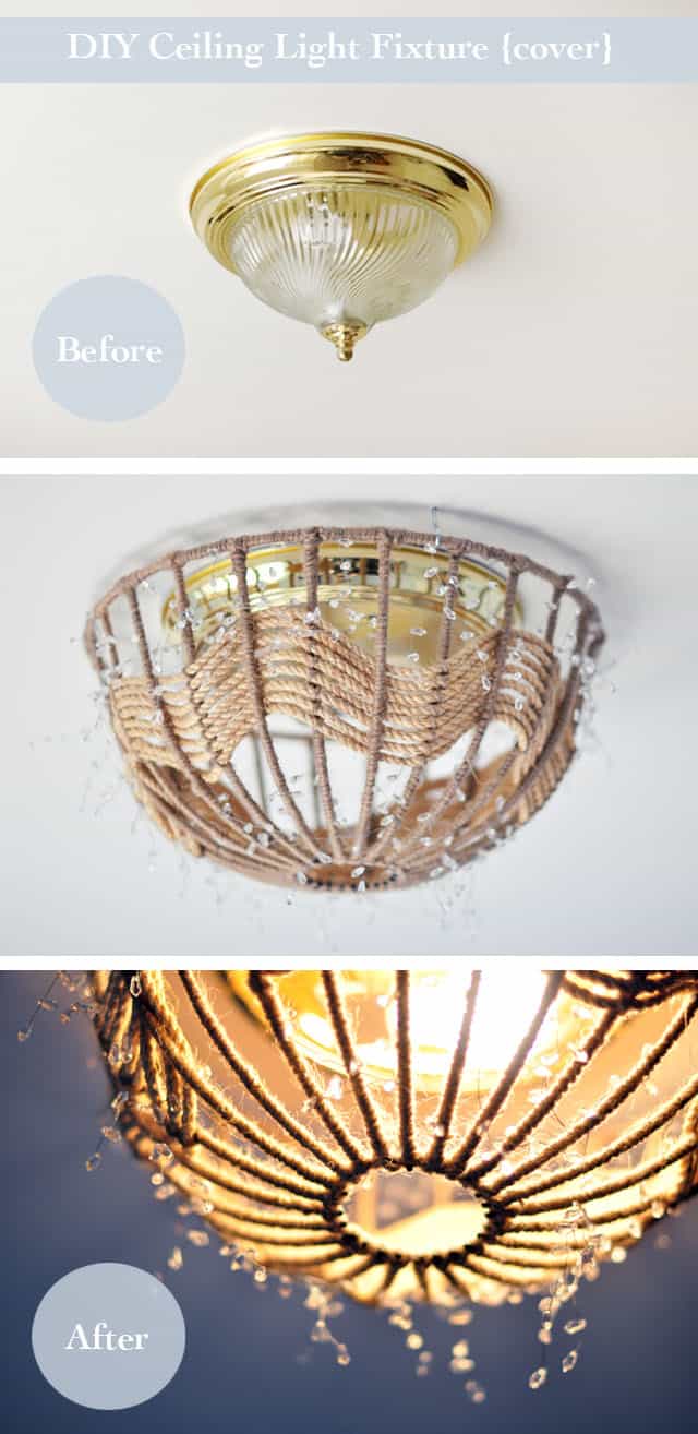 Wire Plant Basket and Rope Shade