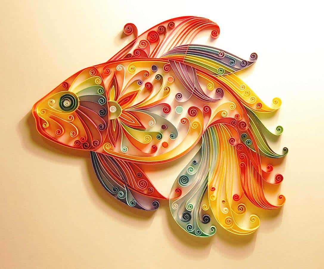 Feather Fish Art