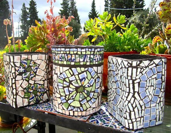 mosaic ceramic flower pot