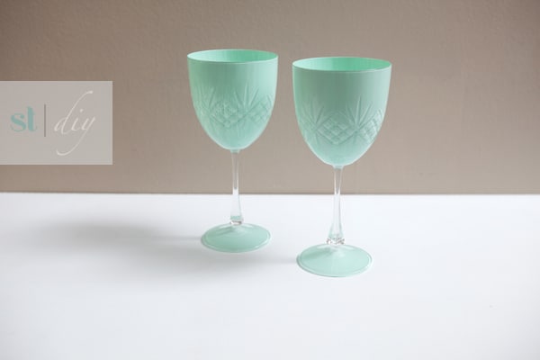 Mint in painted glasses