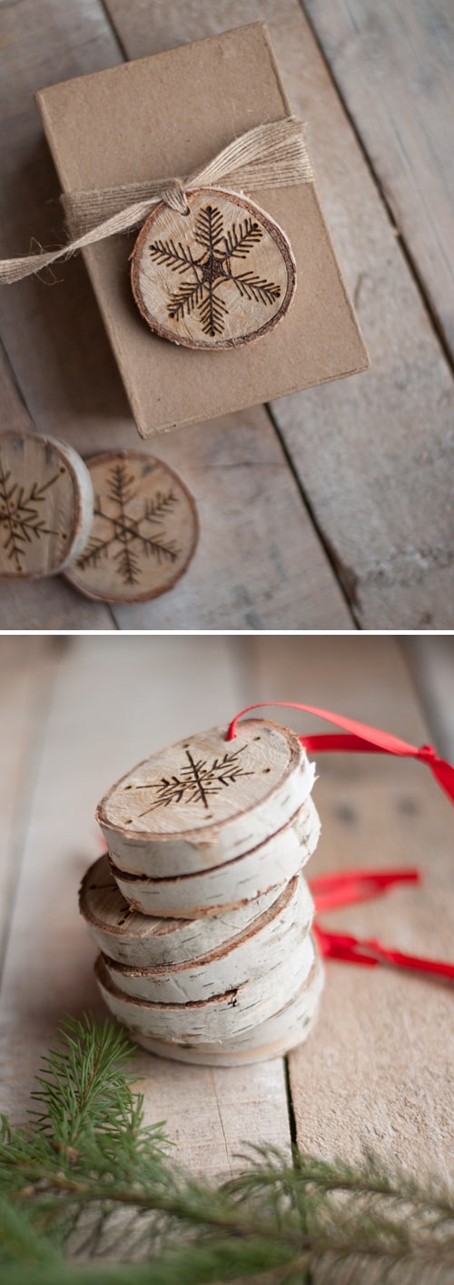 Etched Birch Ornament