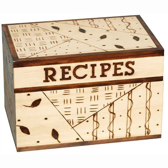 Etched Recipe Box