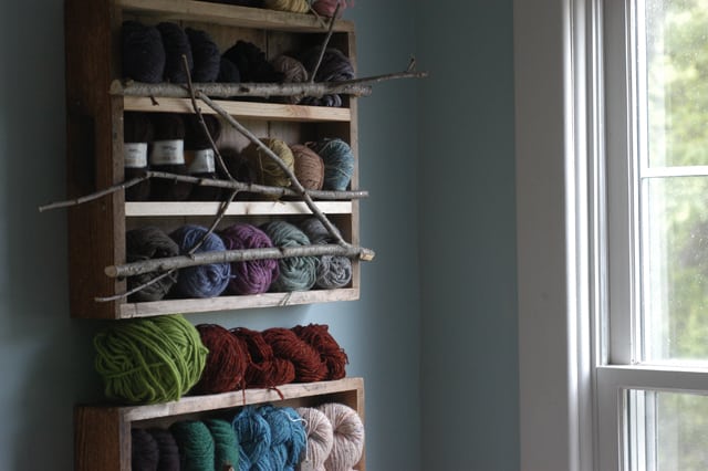 Separate yarn racks from old drawers