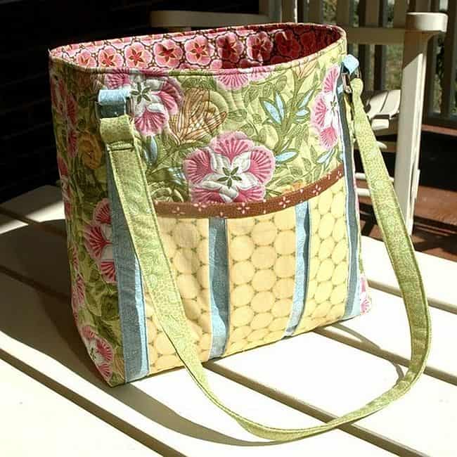 homemade quilted ambrosia tote