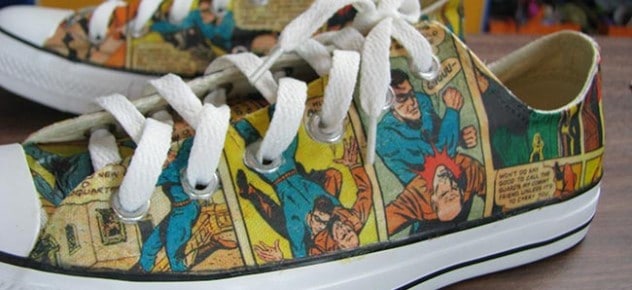 Comic book page sneakers