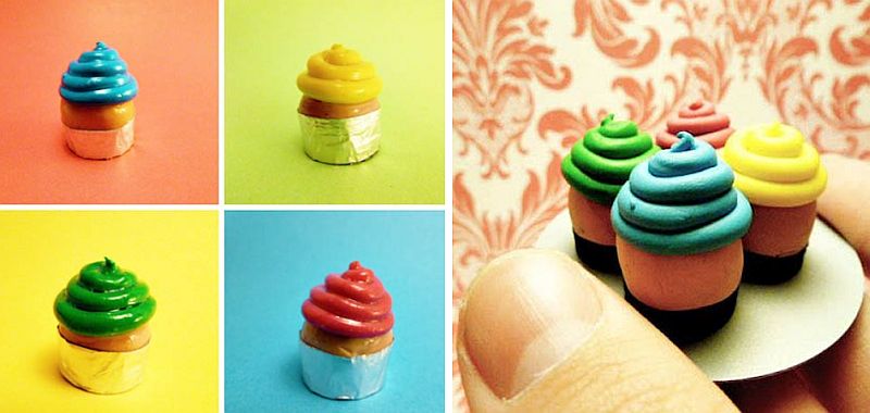Colorful Clay Cake Magnets