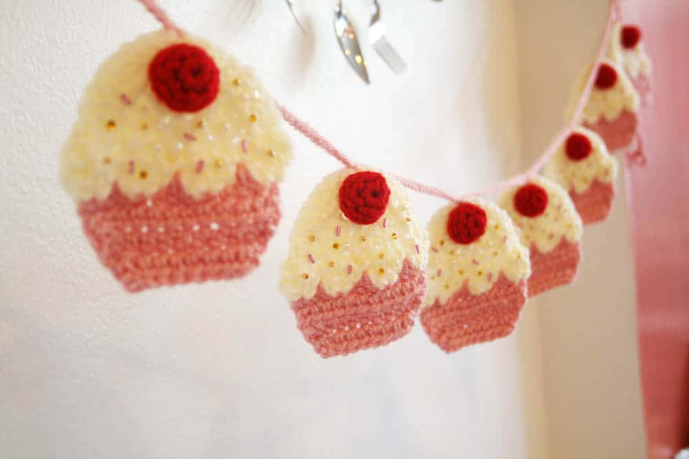 Crochet Cupcake Wreath