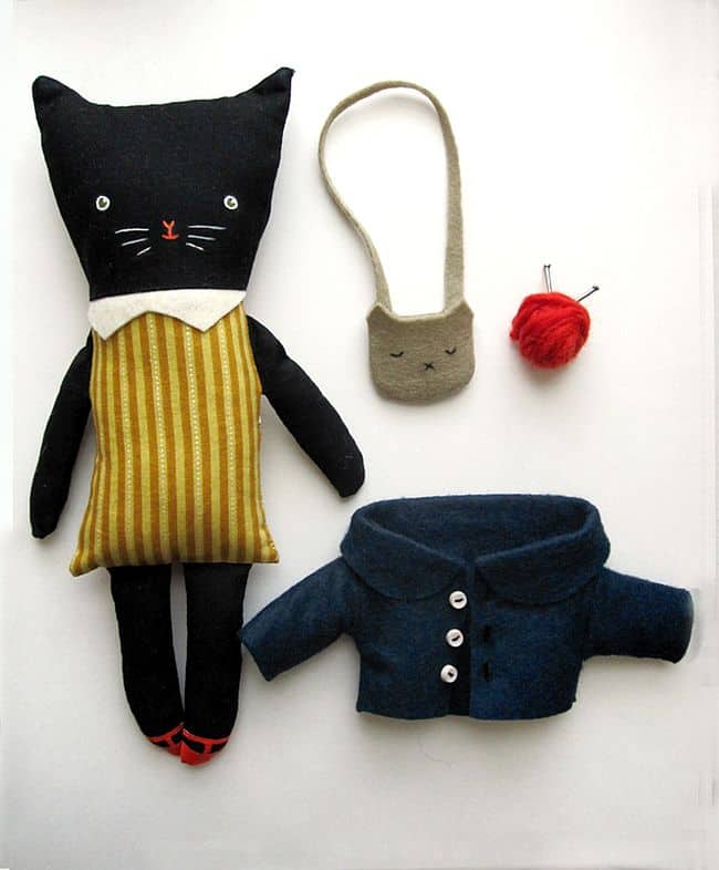 Knitted Kitten Doll