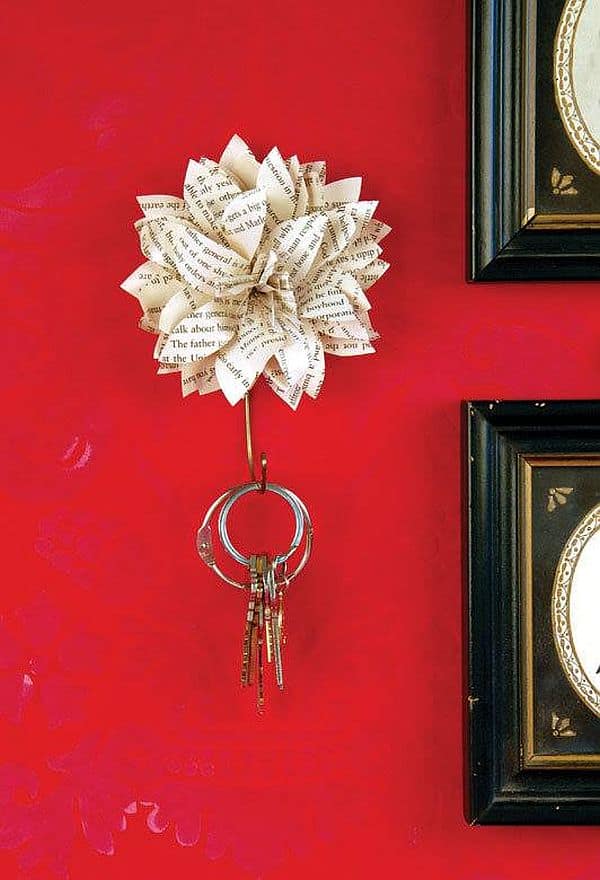 Fashion Paper Flower Keychain
