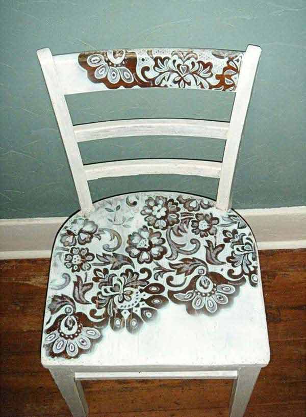 Lace Pattern Wooden Chair