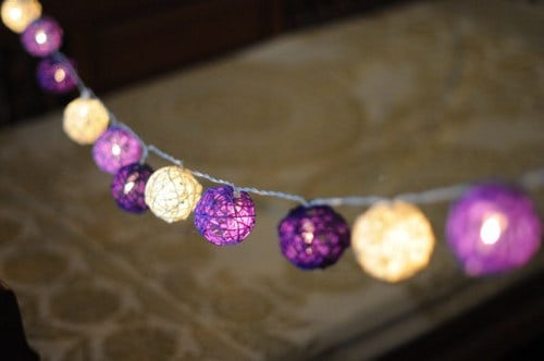 Purple DIY String Ball Light