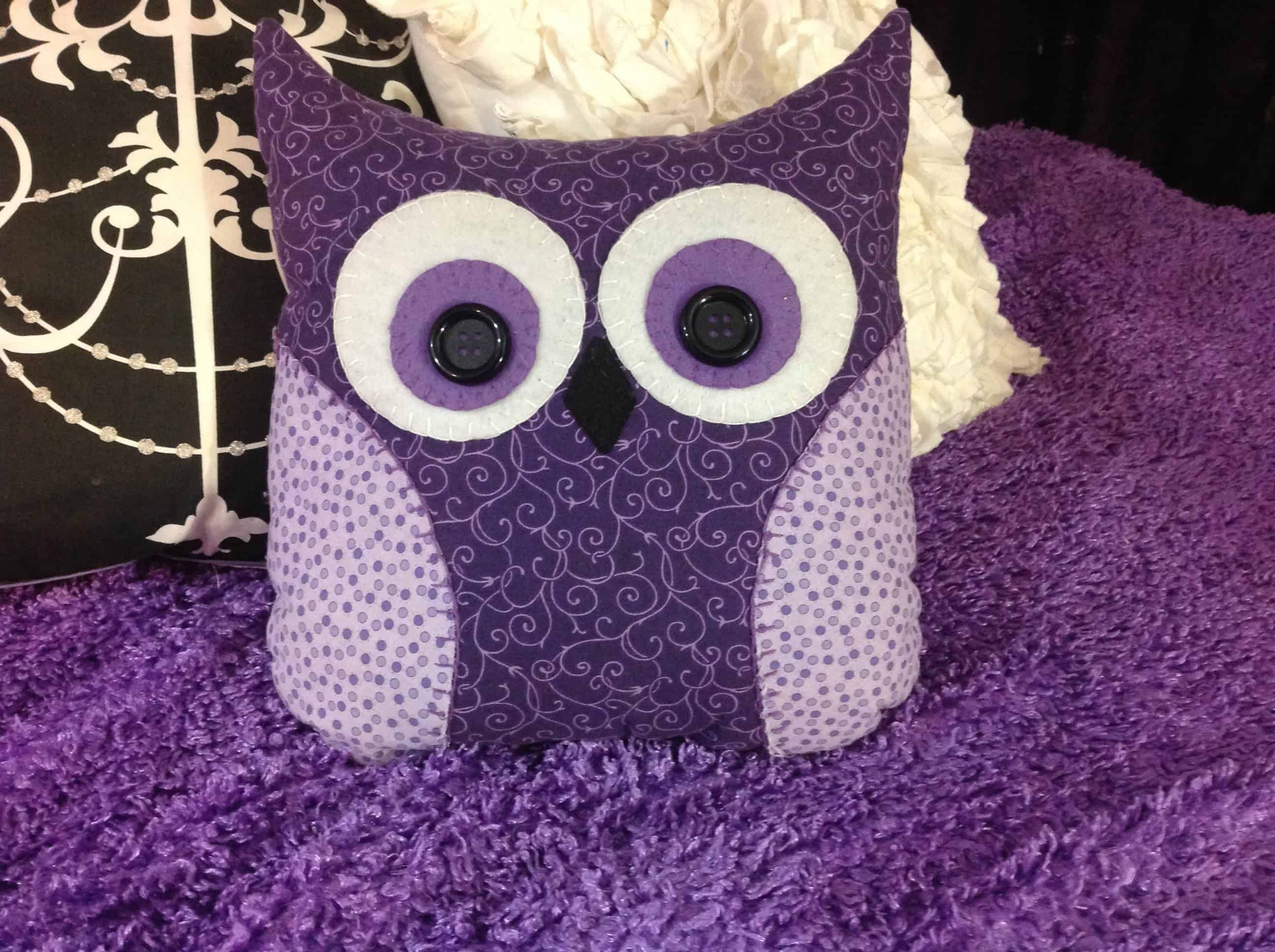 Purple DIY Owl Pillow