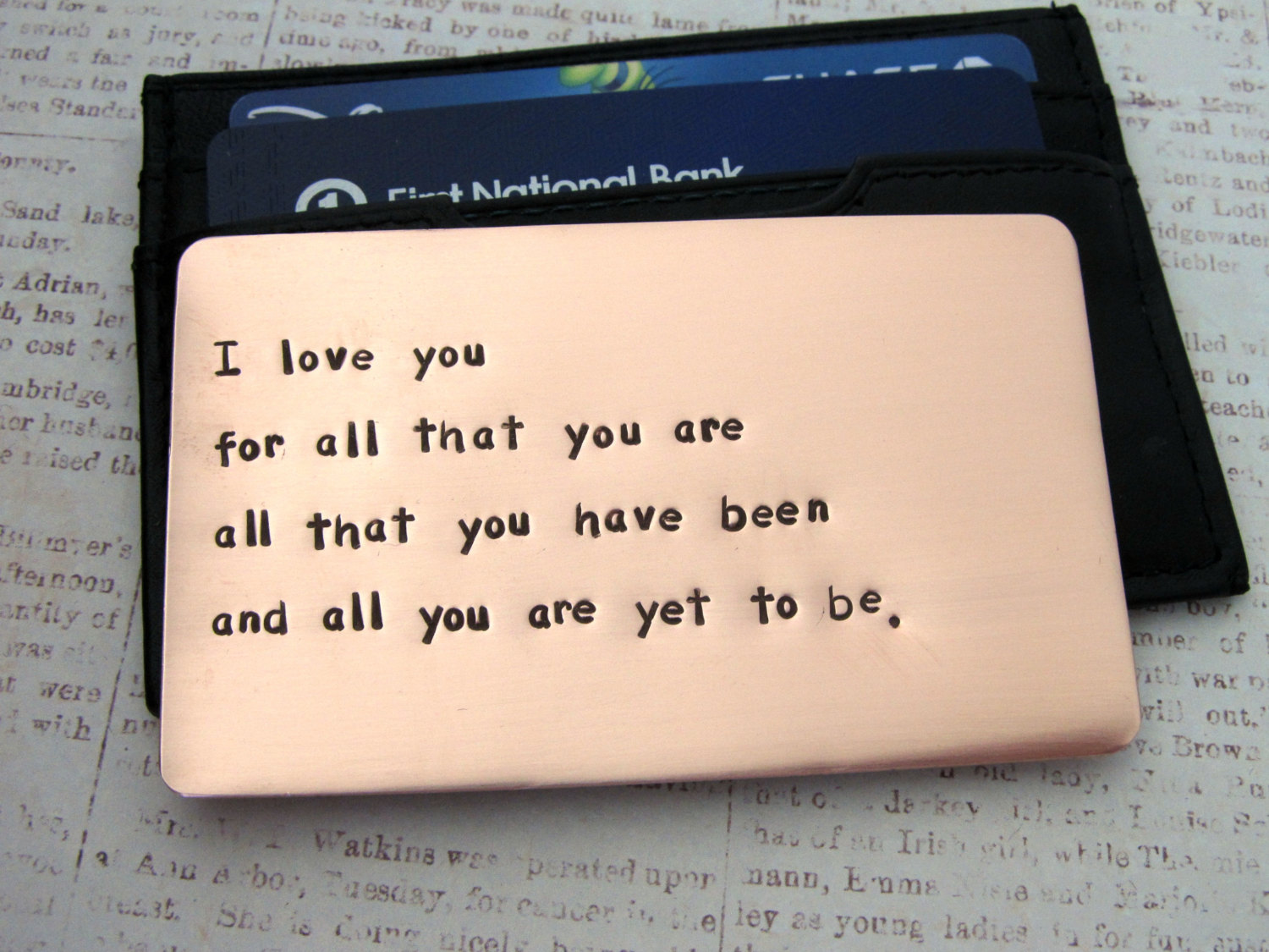 Engraved Wallet Card