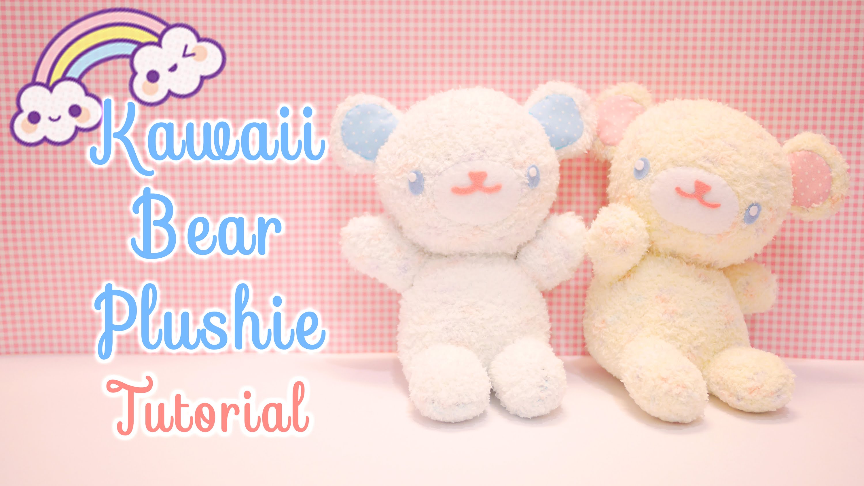 kawaii bear plush doll