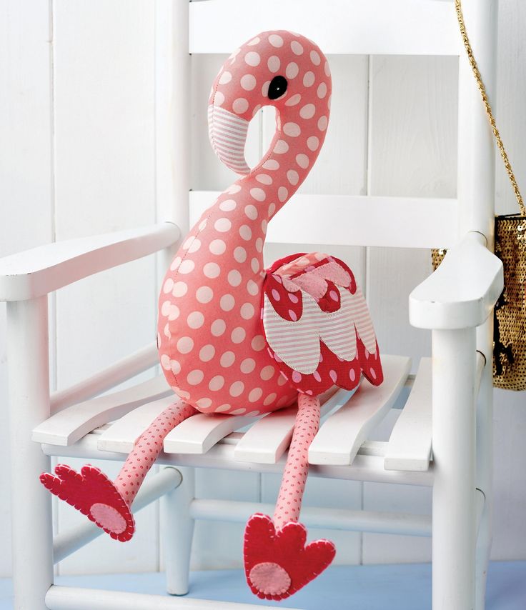 Cute plush flamingo