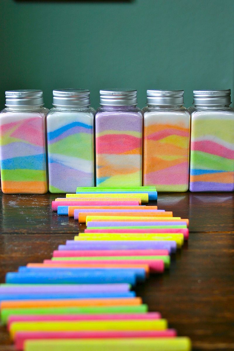 colorful salt shakers