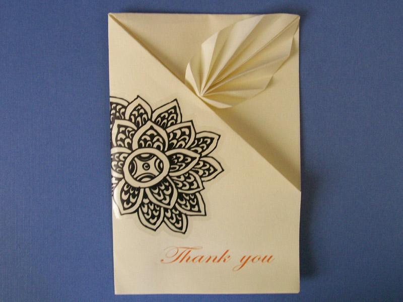 Origami thank you card