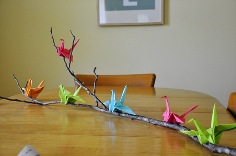 origami bird moving
