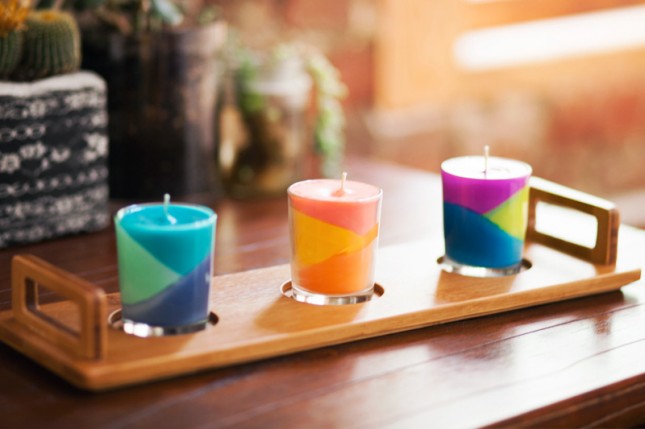 color block candle