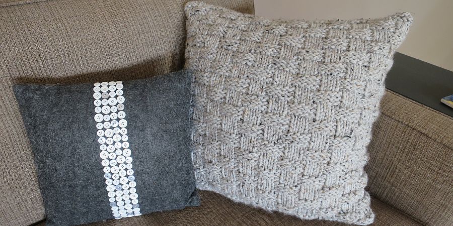 easy basket weave pillow