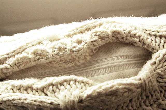 sweater knitted pillow