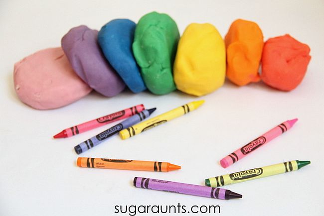 crayons play dough