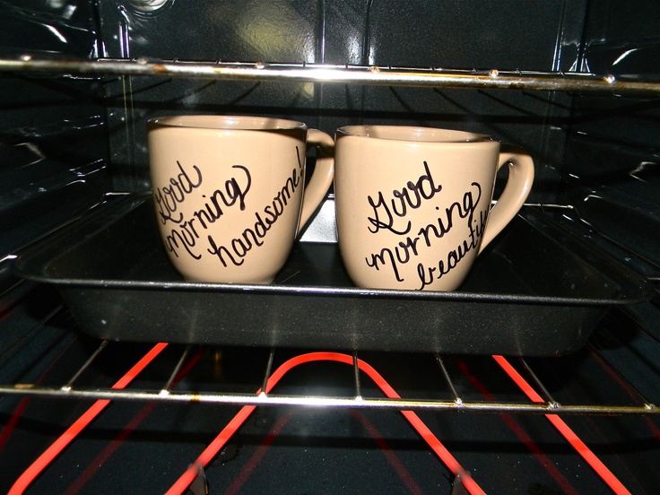 cups in the oven