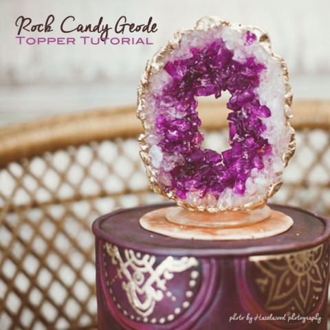 Rock Candy Geode Cake Decoration