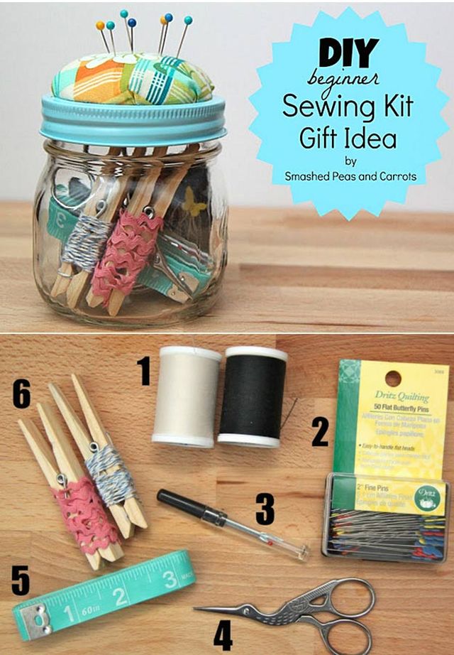 Beginner Sewing Kit Gift in a Jar - DIY Ideas