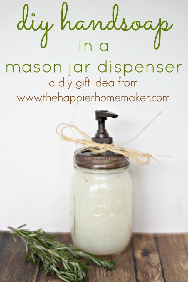 DIY Hand Sanitizer in Mason Jar Dispenser