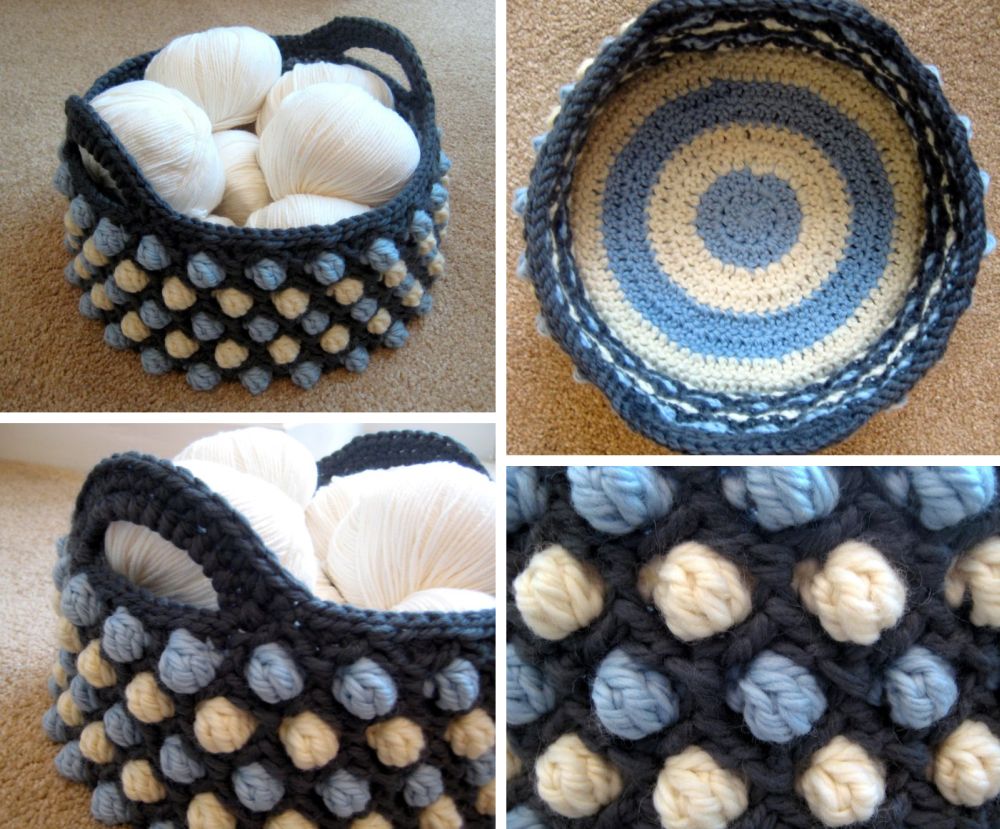 Honeycomb Crochet Basket