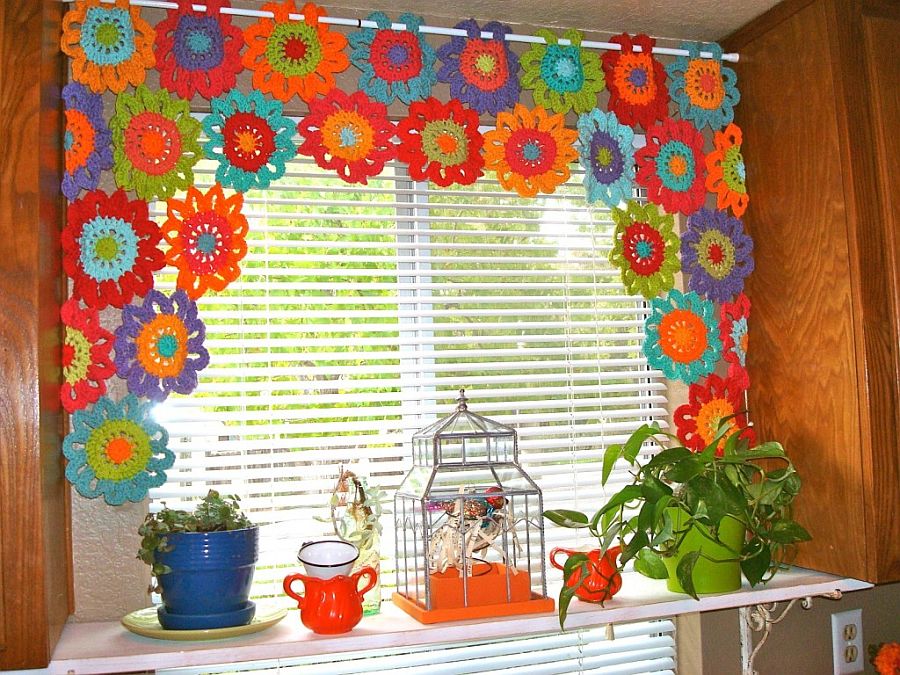 Crochet Flower Drapery