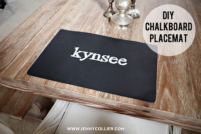 DIY Chalkboard Placemats