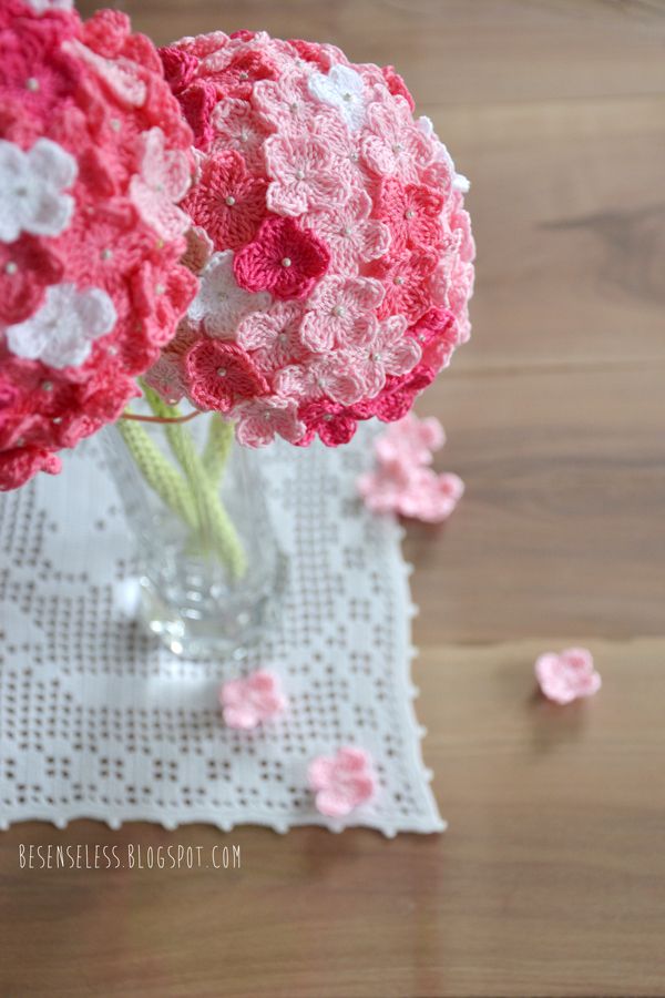 Hydrangea Crochet Ideas Easy DIY Crochet Hydrangea - Fabric Flowers Beautifully Made