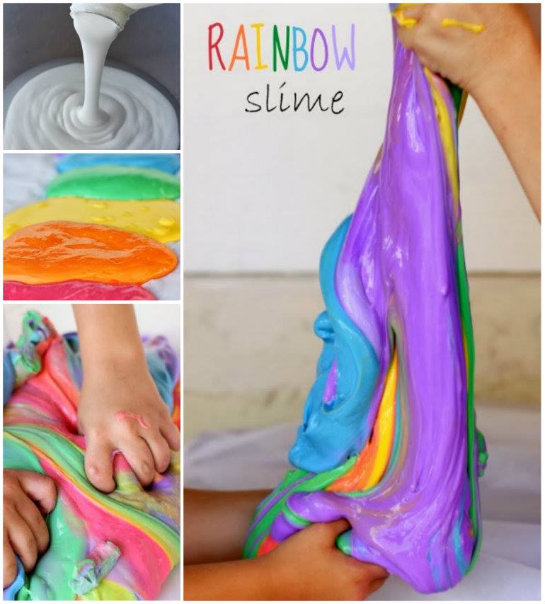 Rainbow Slime1 Wonderful DIY Kids Homemade Silly Putty