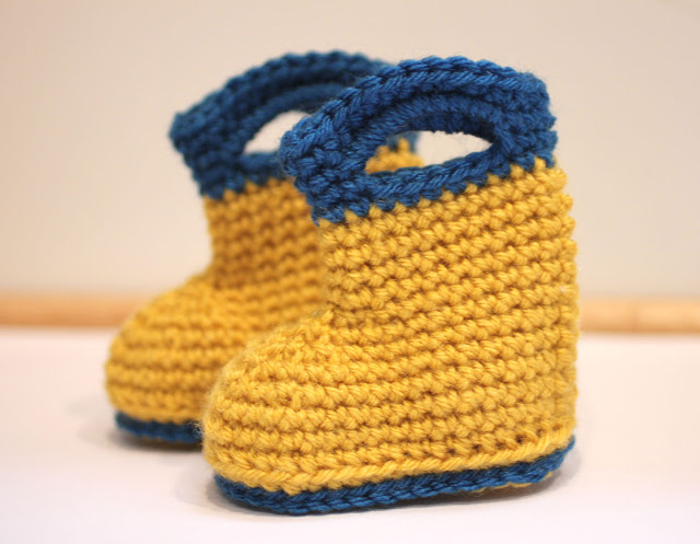 Free Crochet Baby Boots - Pattern - wonderfuldiy2