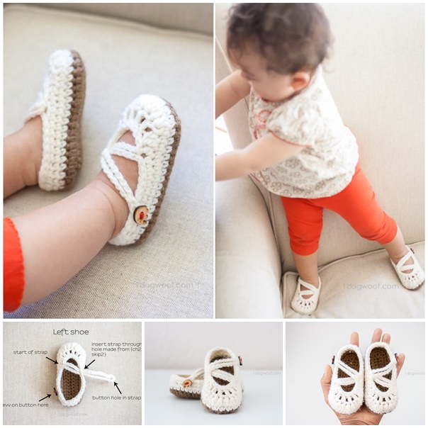 Double buckle baby_mary_janes slippers crochet_pattern