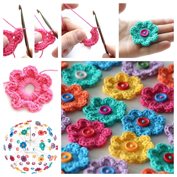 Crochet Mini Hoop Flowers - wonderful diy2