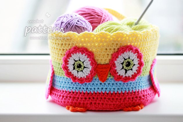 Crochet Owl Basket 1