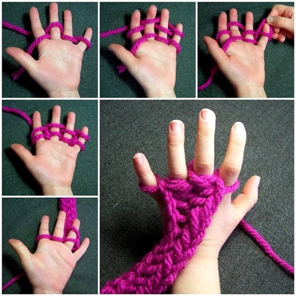 Finger Knit Scarf F