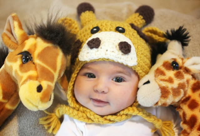 Zoe Giraffe 10+ Crochet Animal Hats, Super Cute