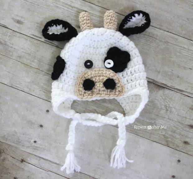 Cow Crochet Hat - wonderdiy