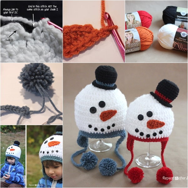 Crochet Snowman Hat Free Pattern F