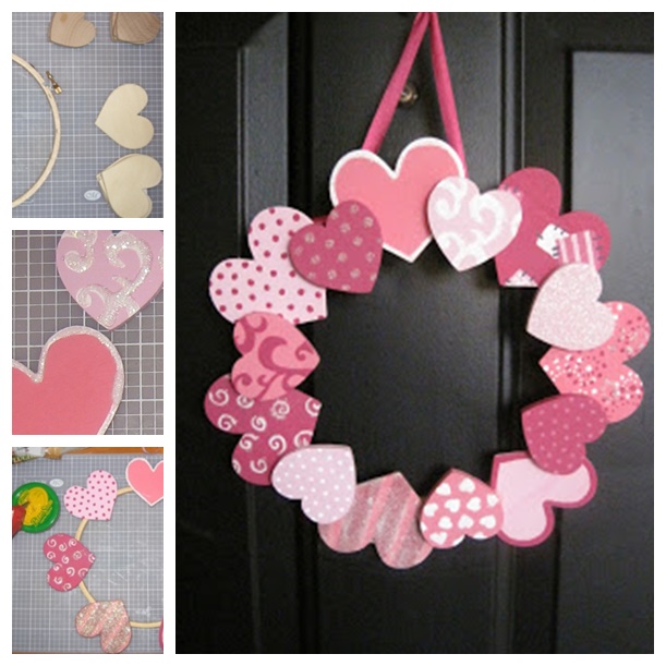 Heart Wreath Valentine's Day - wonderfuldiy