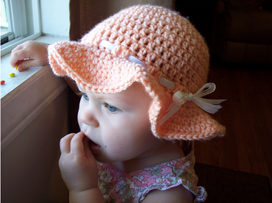 crochet - sun hat - no pattern - wonderfuldiy6
