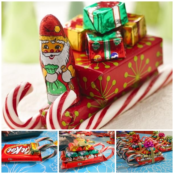 Candy Cane Sleigh Christmas DIY F2 Wonderful DIY Sweet Chocolate Christmas Tree Gift