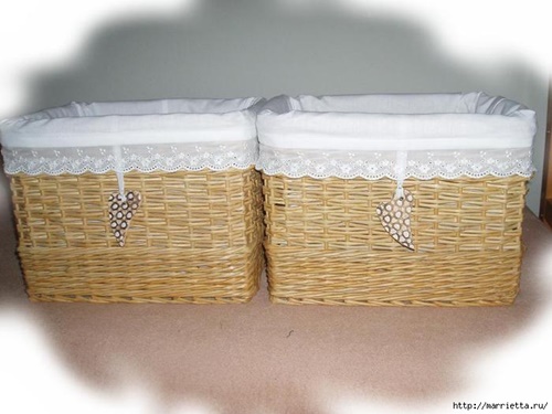 Woven Basket with Newspaper Wicker 35