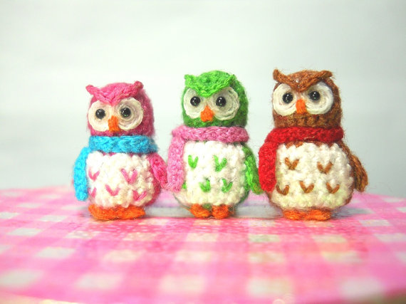 Crochet Delicate Miniature Owl 3