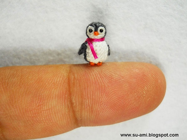 Crochet Delicate Miniature Animals from Japanese Artist 15